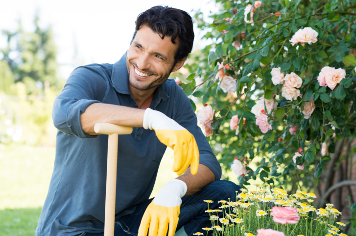  Man Gardening